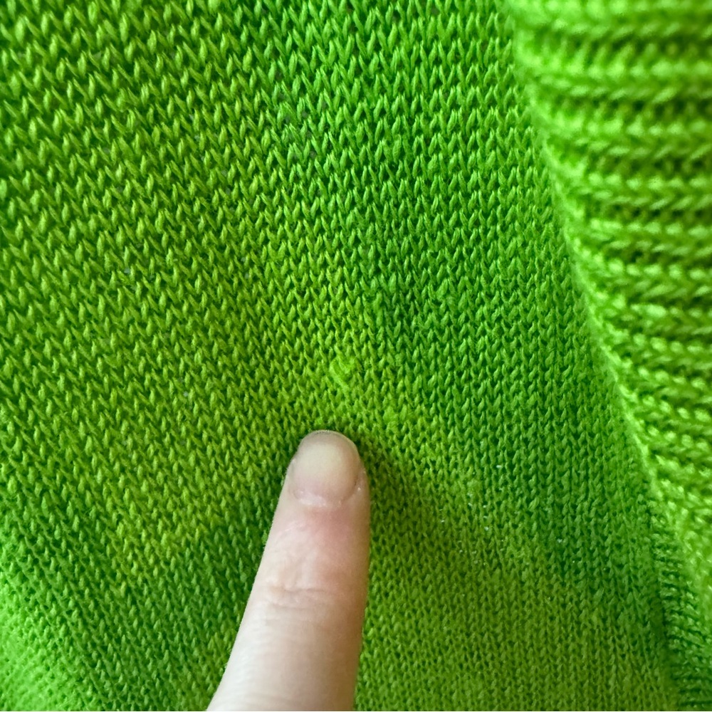 Massimo Dutti Bright Vibrant Green Linen Collared Short Sleeve Top - Picture 6 of 8